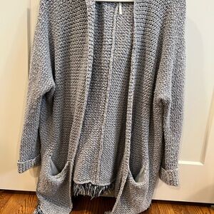 Free People Textured Blue Cardigan